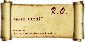 Rausz Ottó névjegykártya