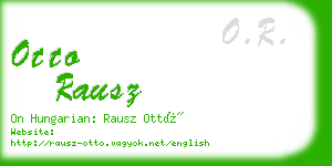 otto rausz business card